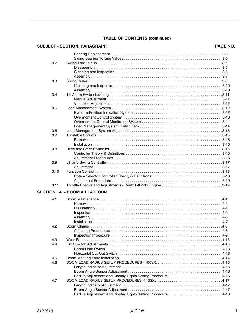 JLG 120-SXJ Service Manual User Manual | Page 7 / 112