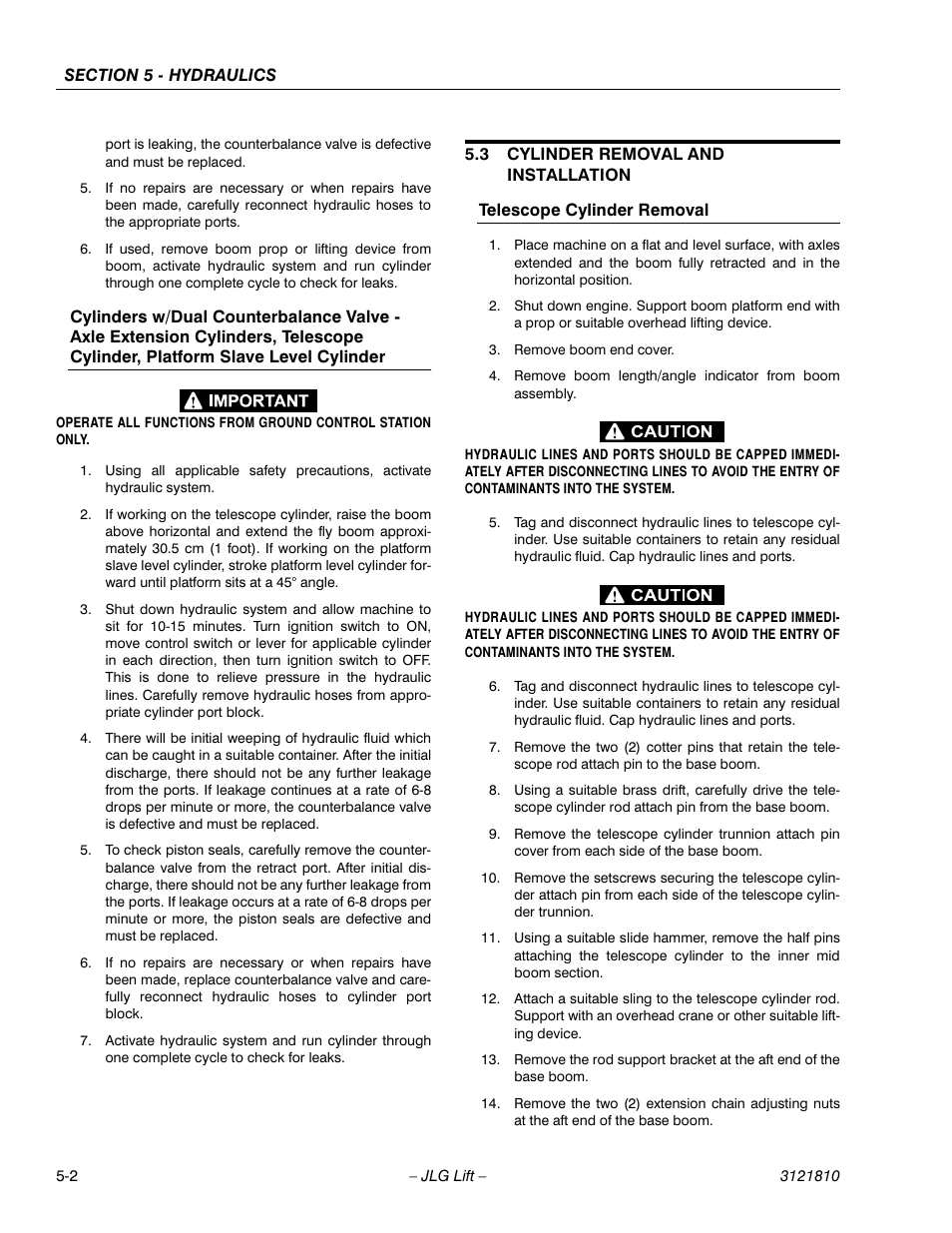 JLG 120-SXJ Service Manual User Manual | Page 72 / 112