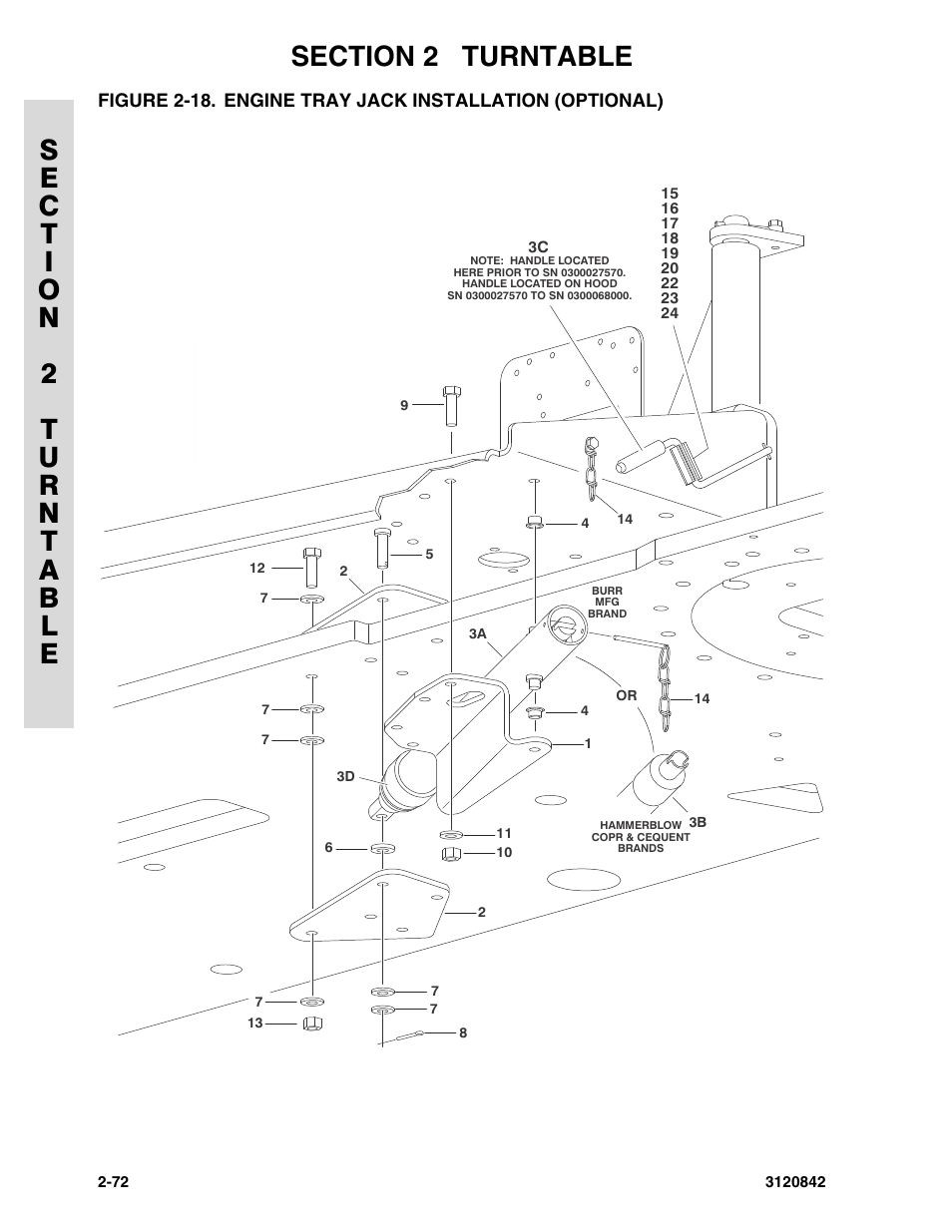 Engine tray jack installation (optional) -72 | JLG 660SJ Parts Manual User Manual | Page 114 / 306