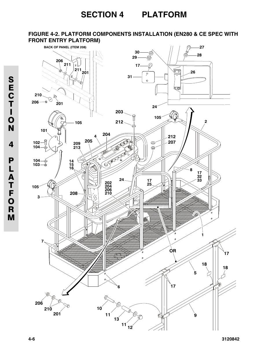 Front entry platform) -6 | JLG 660SJ Parts Manual User Manual | Page 158 / 306