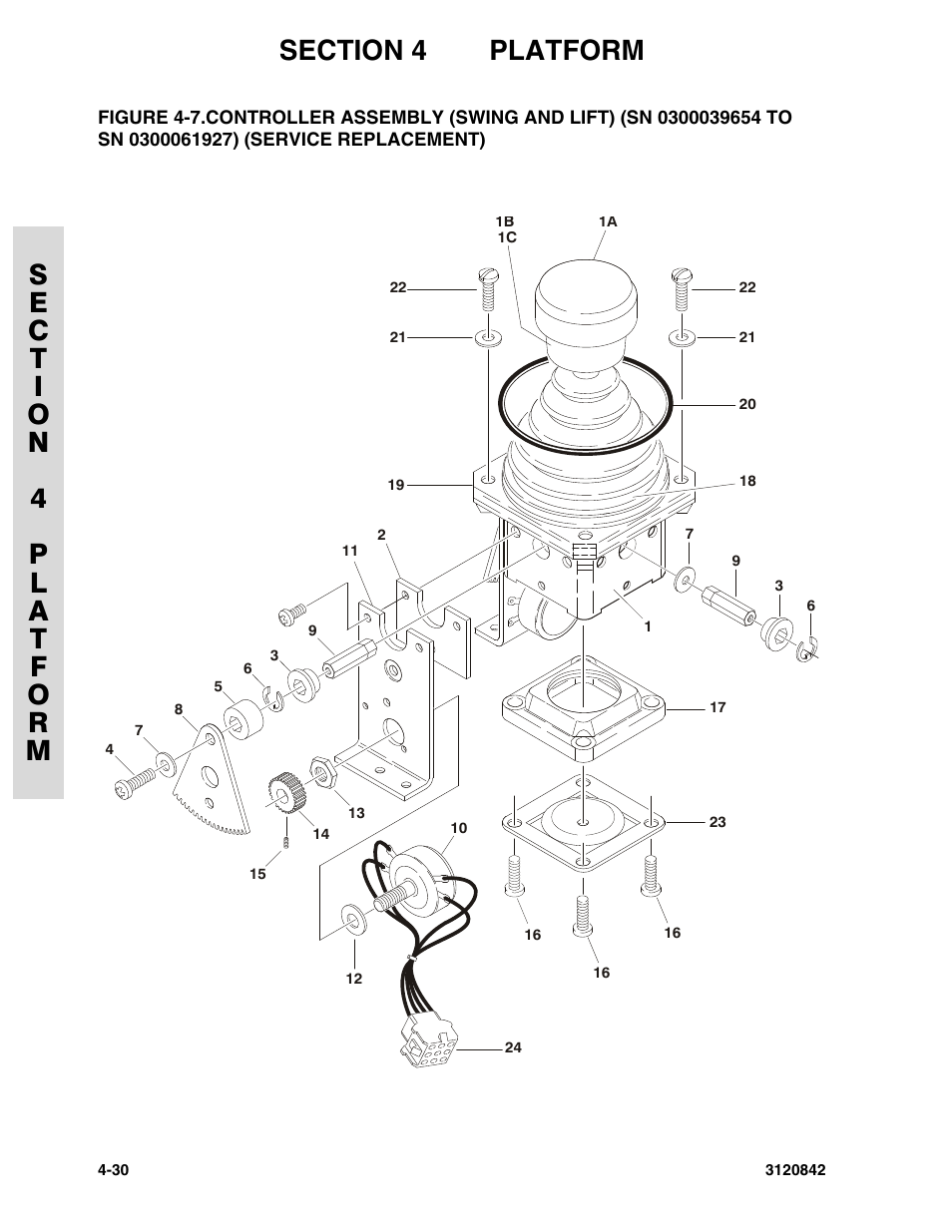 Sn 0300061927) (service replacement) -30 | JLG 660SJ Parts Manual User Manual | Page 182 / 306