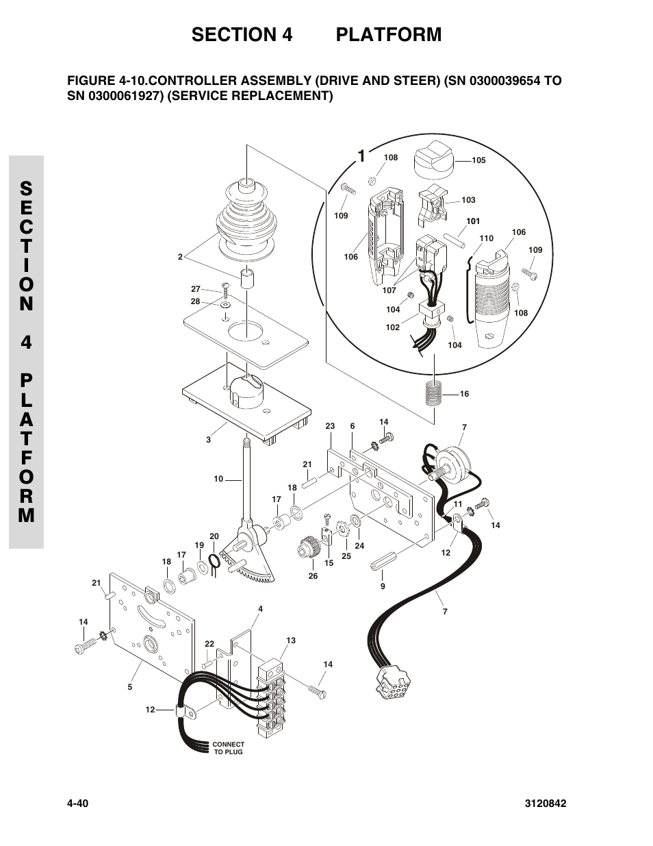 Sn 0300061927) (service replacement) -40 | JLG 660SJ Parts Manual User Manual | Page 192 / 306