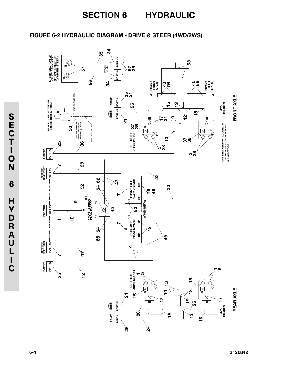 Hydraulic diagram - drive & steer (4wd/2ws) -4 | JLG 660SJ Parts Manual User Manual | Page 236 / 306