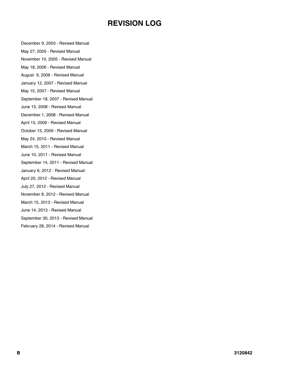 Revision log | JLG 660SJ Parts Manual User Manual | Page 4 / 306