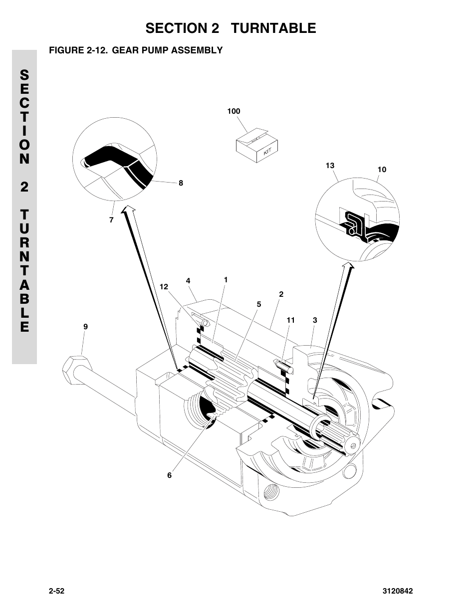 Figure 2-12. gear pump assembly, Gear pump assembly -52 | JLG 660SJ Parts Manual User Manual | Page 94 / 306