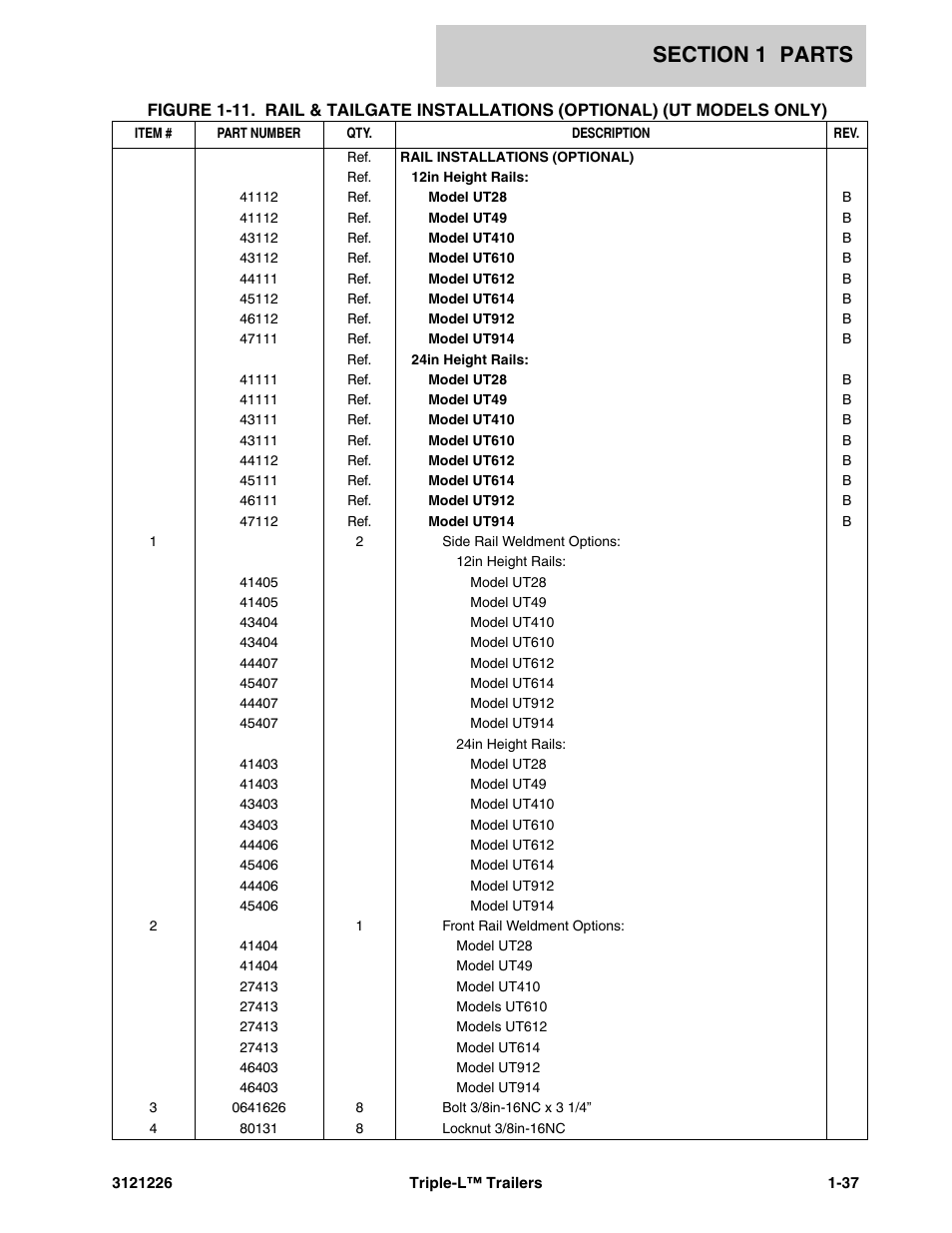 JLG Triple-L Parts Manual User Manual | Page 45 / 106