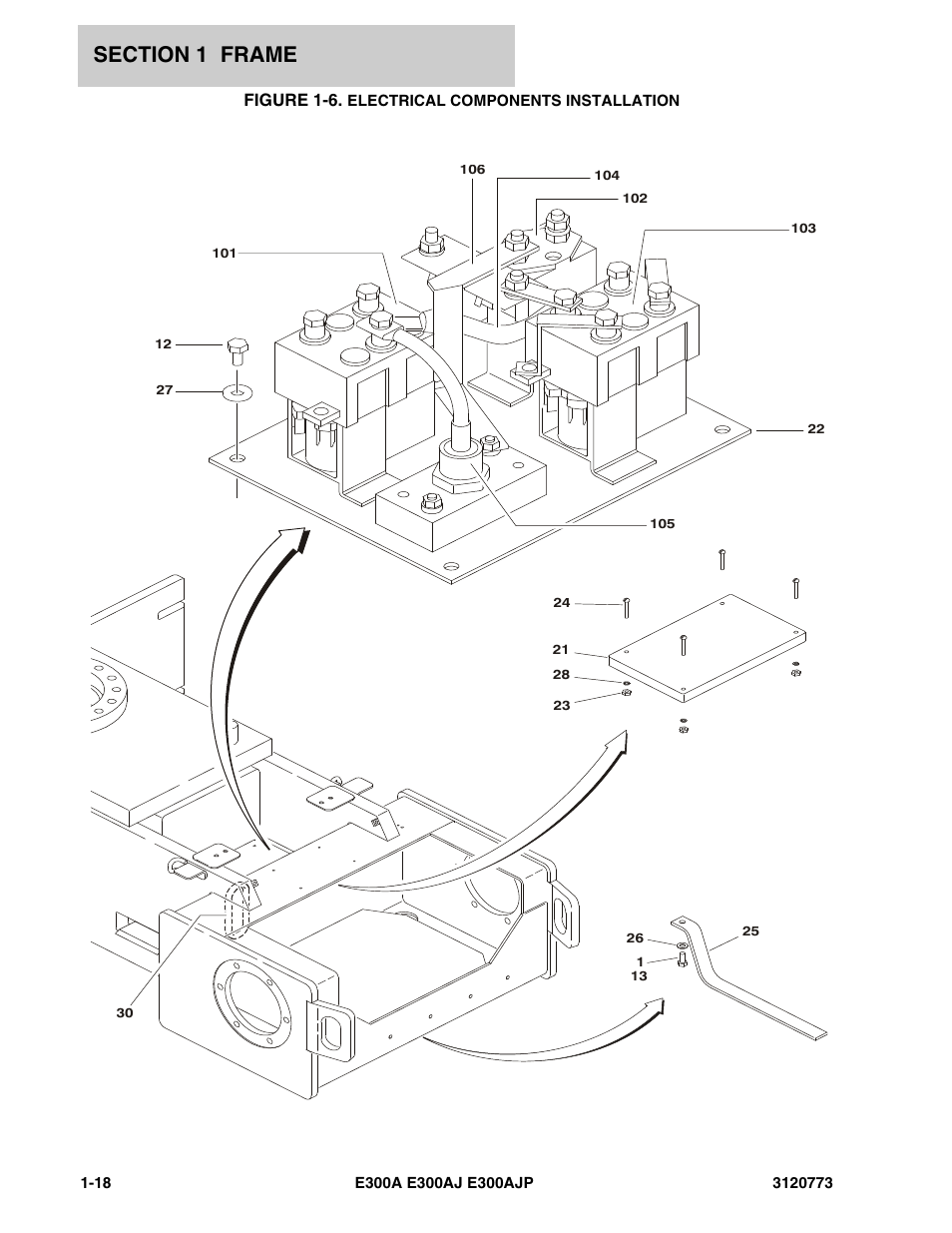 Figure 1-6. electrical components installation, Figure 1-6 | JLG E300 ANSI Parts Manual User Manual | Page 24 / 208