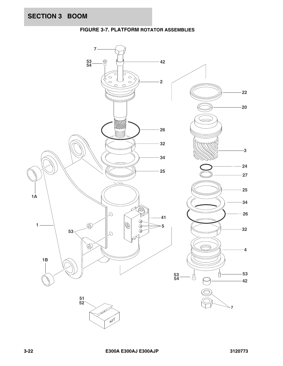 Figure 3-7. platform rotator assemblies | JLG E300 ANSI Parts Manual User Manual | Page 92 / 208