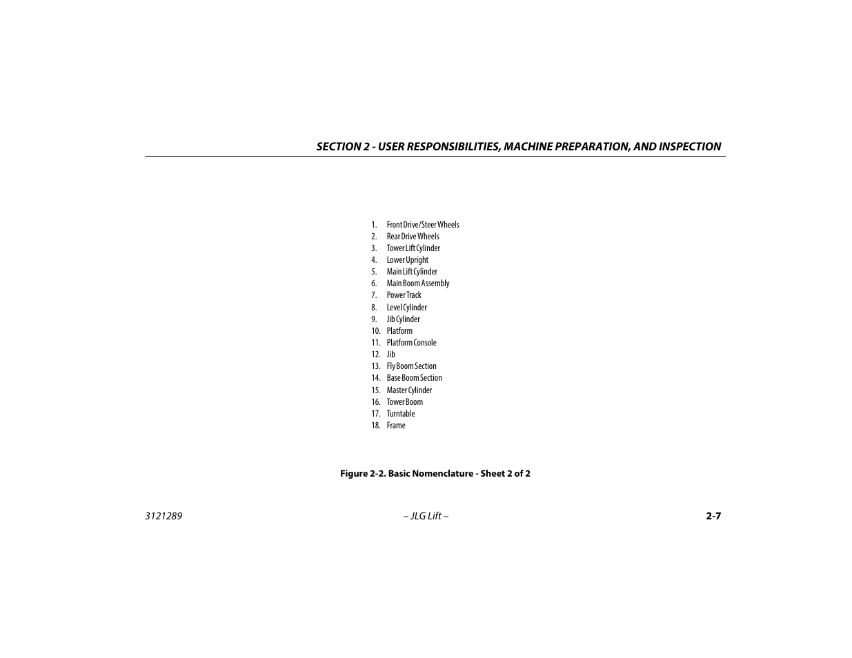 Basic nomenclature - sheet 2 of 2 -7 | JLG 450A_AJ Series II Operator Manual User Manual | Page 31 / 126