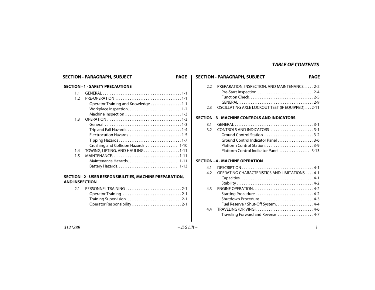 JLG 450A_AJ Series II Operator Manual User Manual | Page 7 / 126