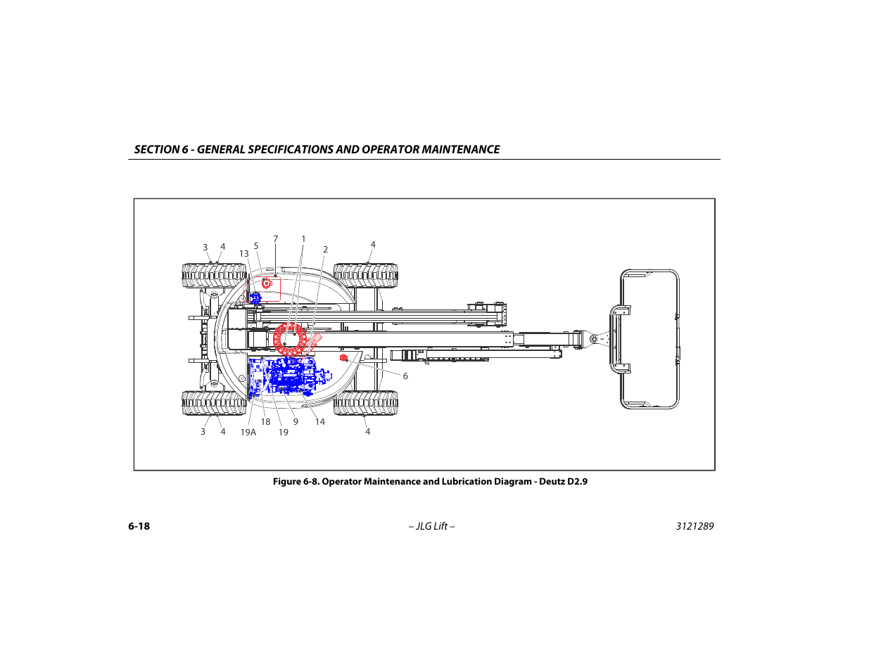 Operator maintenance and lubrication diagram, Deutz d2.9 -18 | JLG 450A_AJ Series II Operator Manual User Manual | Page 98 / 126