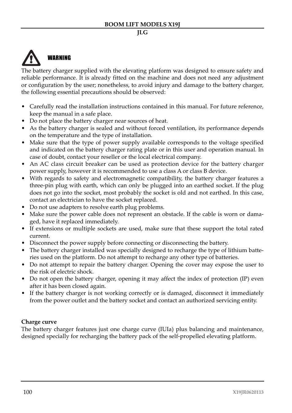 JLG X19J Operator Manual User Manual | Page 104 / 177