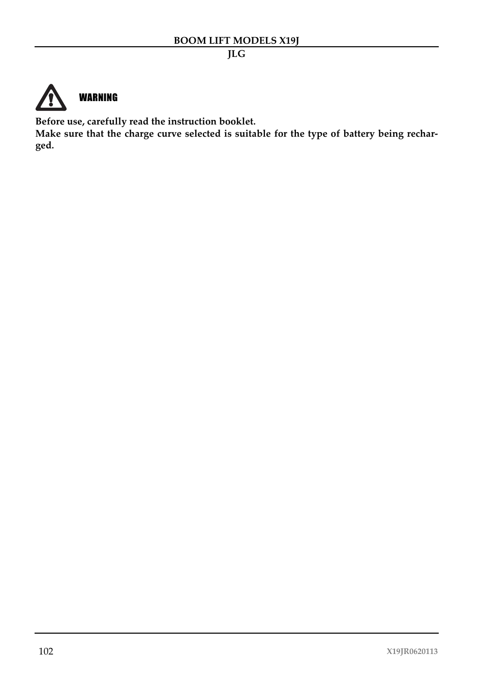 JLG X19J Operator Manual User Manual | Page 106 / 177