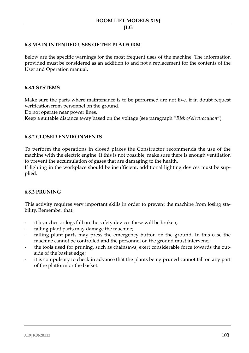 JLG X19J Operator Manual User Manual | Page 107 / 177