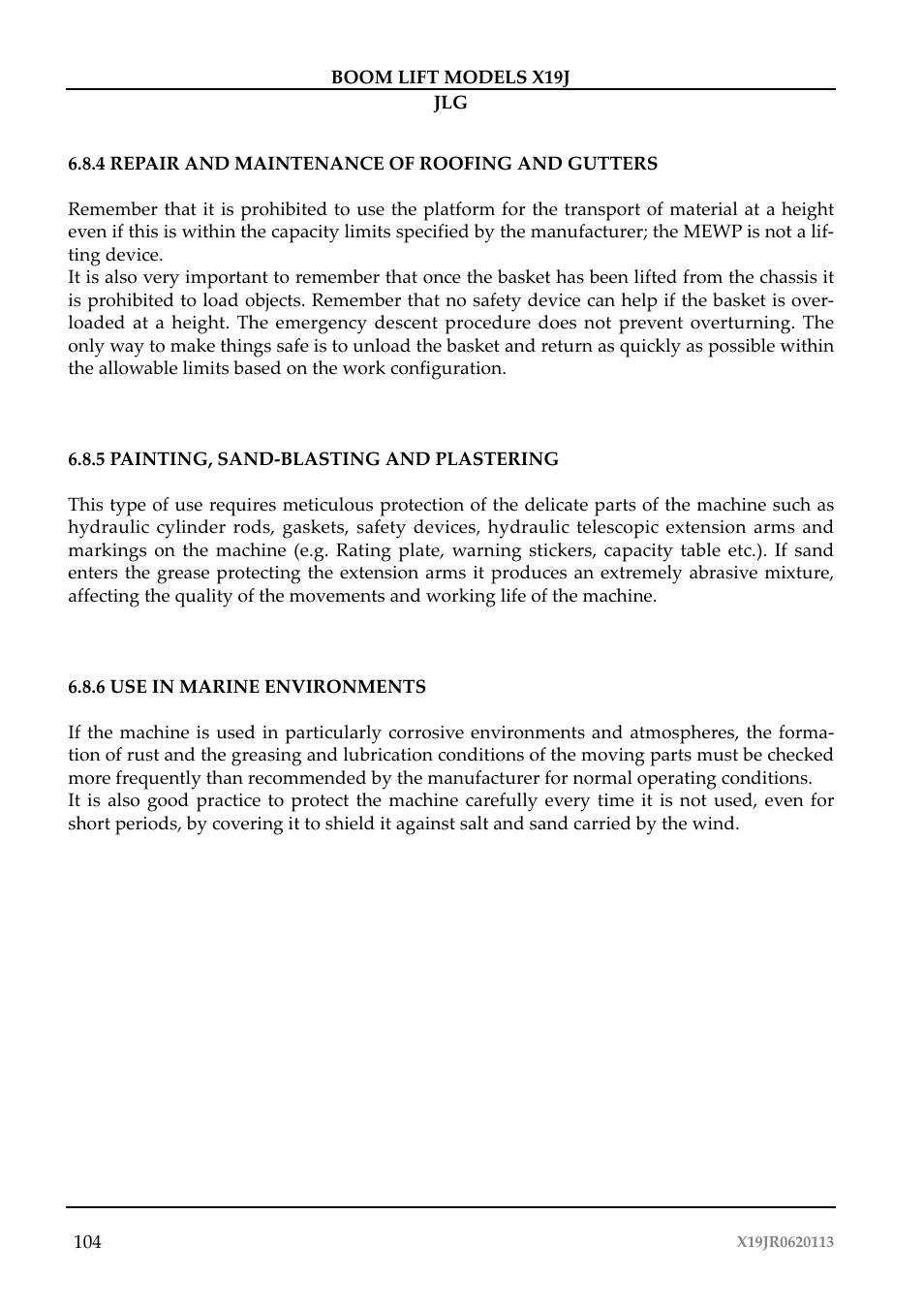 JLG X19J Operator Manual User Manual | Page 108 / 177