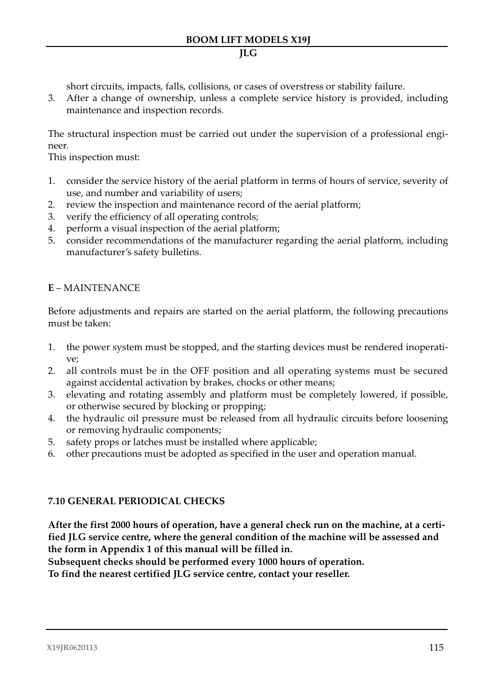 JLG X19J Operator Manual User Manual | Page 119 / 177