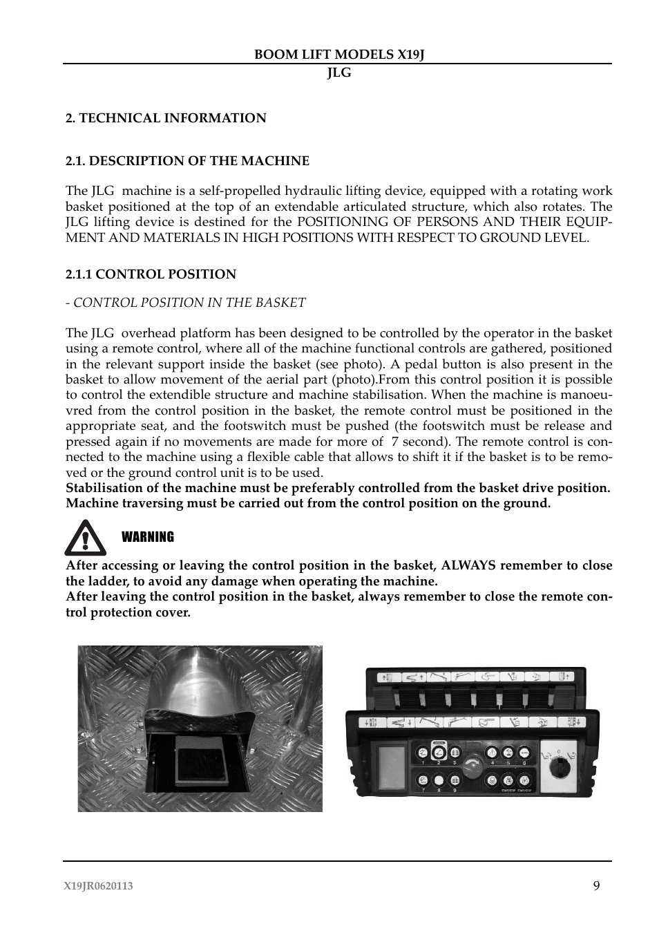JLG X19J Operator Manual User Manual | Page 13 / 177