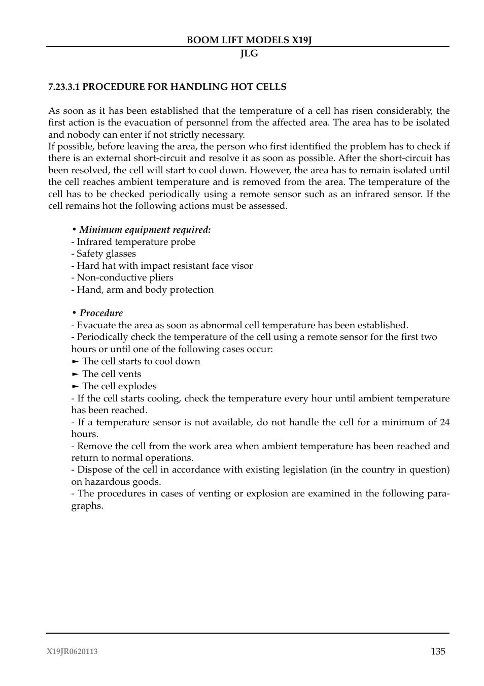 JLG X19J Operator Manual User Manual | Page 139 / 177
