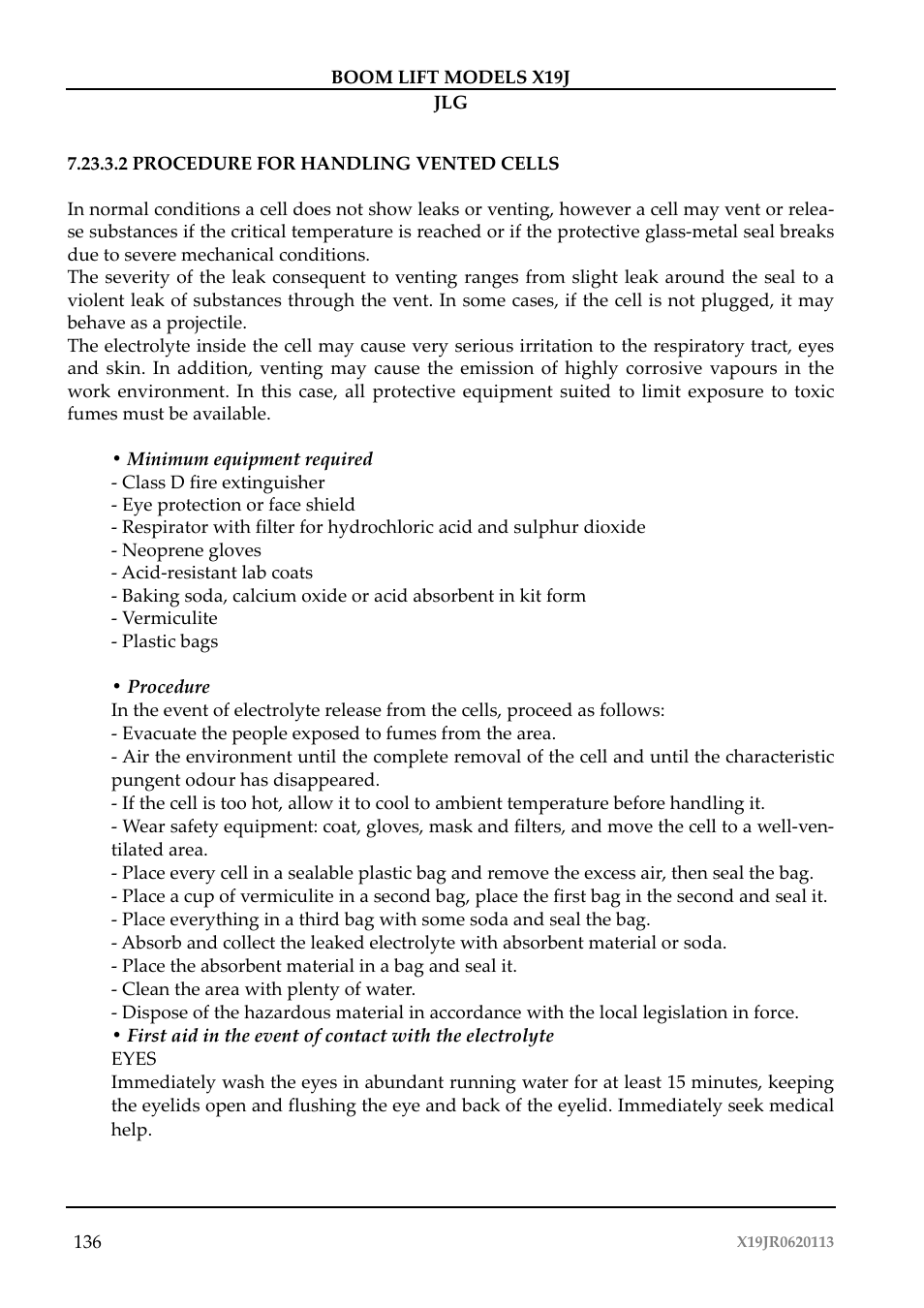 JLG X19J Operator Manual User Manual | Page 140 / 177
