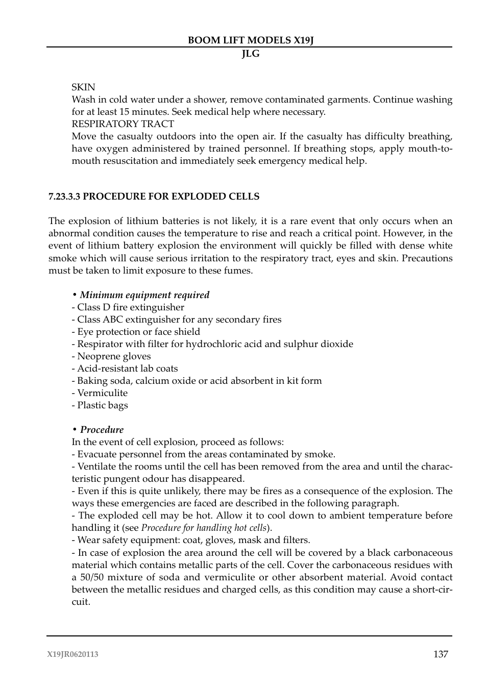 JLG X19J Operator Manual User Manual | Page 141 / 177