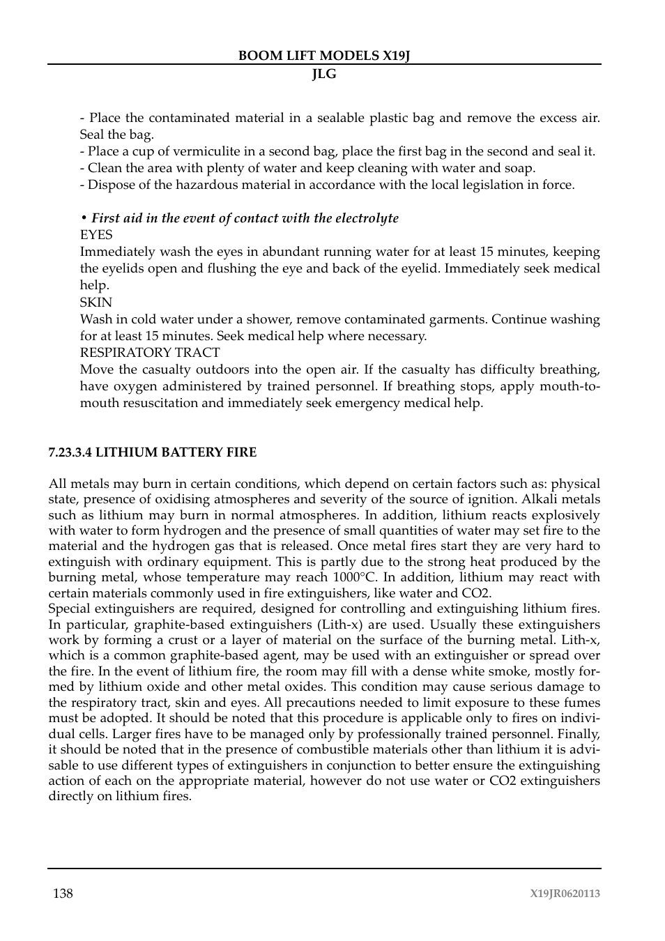 JLG X19J Operator Manual User Manual | Page 142 / 177