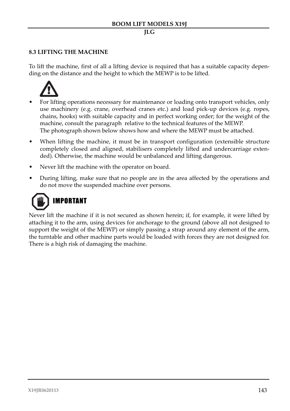 JLG X19J Operator Manual User Manual | Page 147 / 177