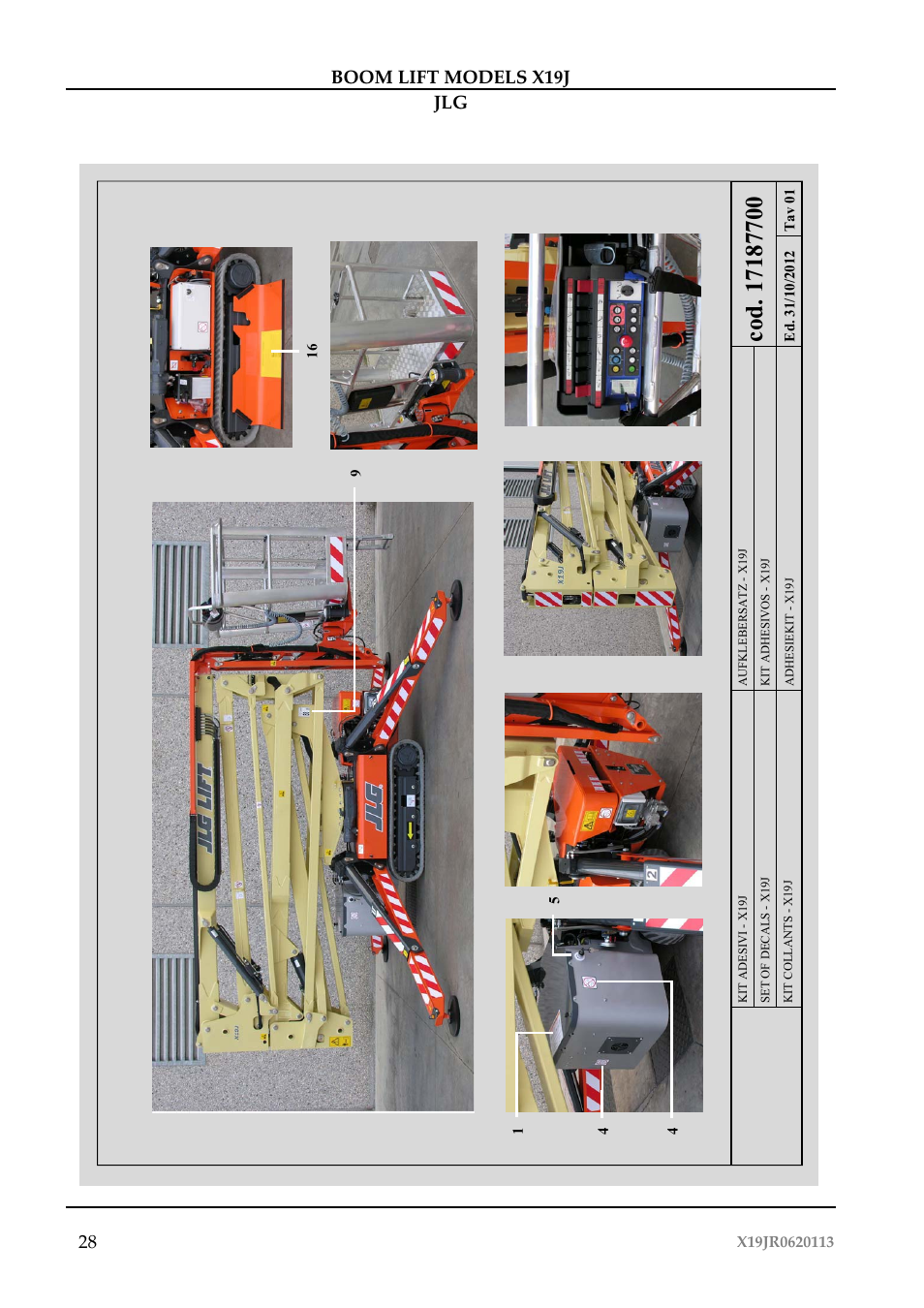 Boom lift models x19j jlg 28 | JLG X19J Operator Manual User Manual | Page 32 / 177