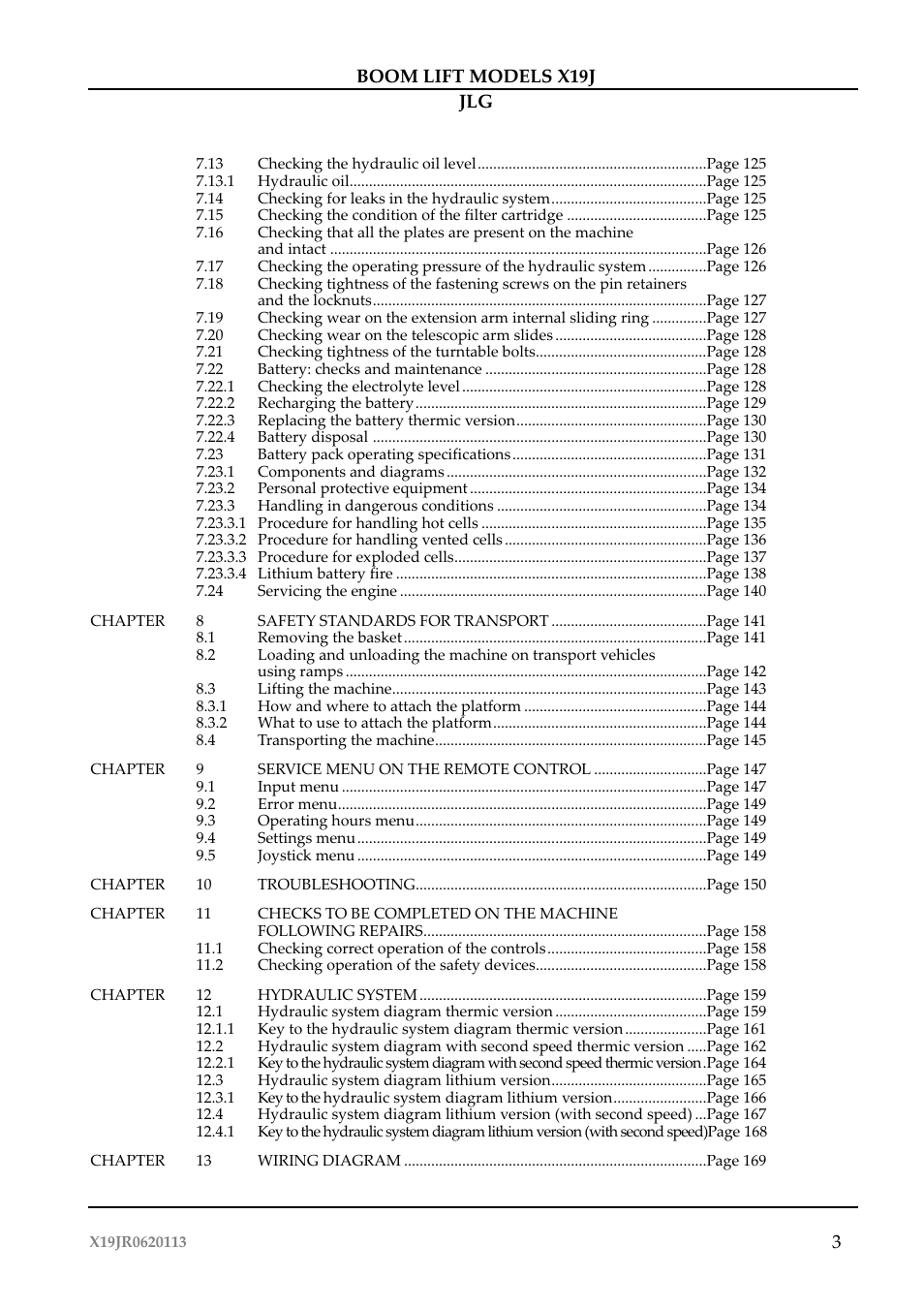 JLG X19J Operator Manual User Manual | Page 7 / 177