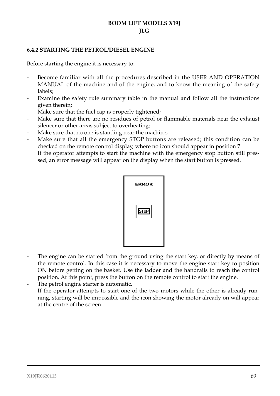 JLG X19J Operator Manual User Manual | Page 73 / 177