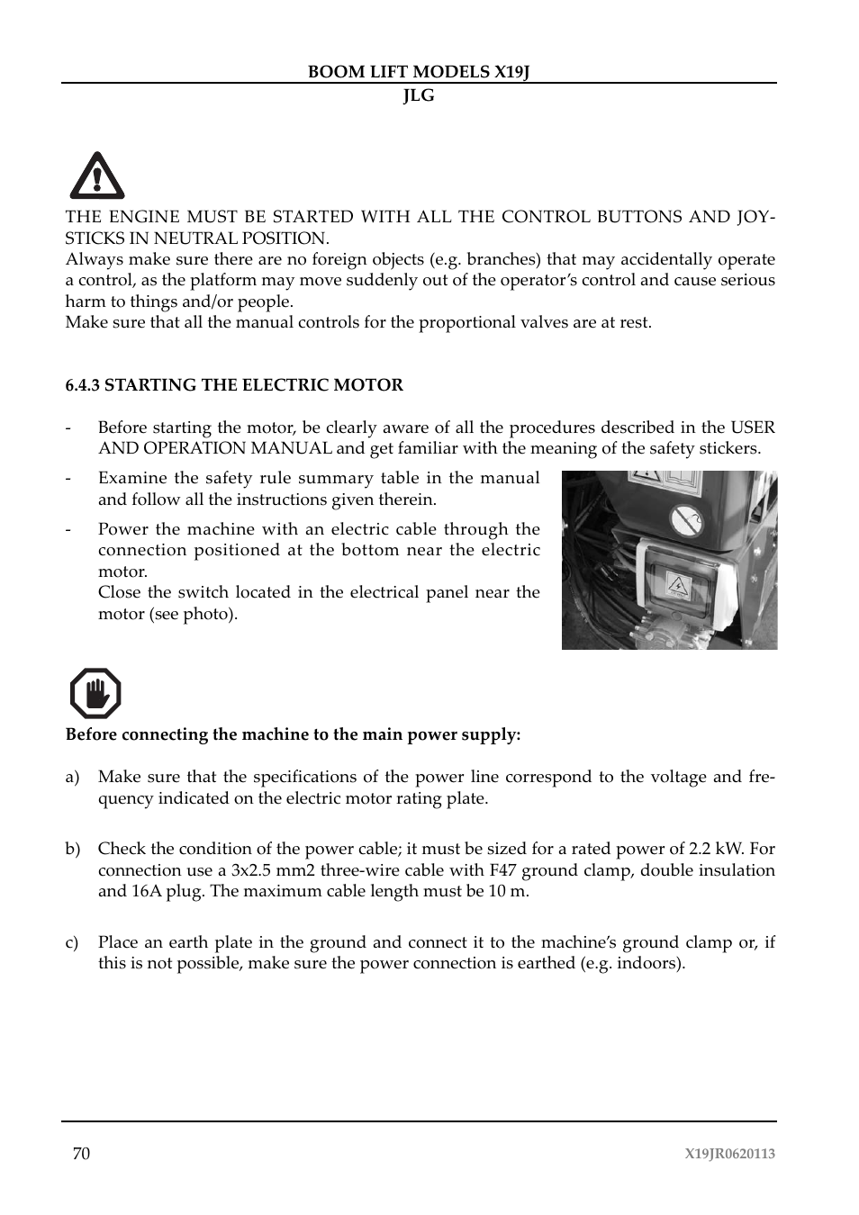 JLG X19J Operator Manual User Manual | Page 74 / 177