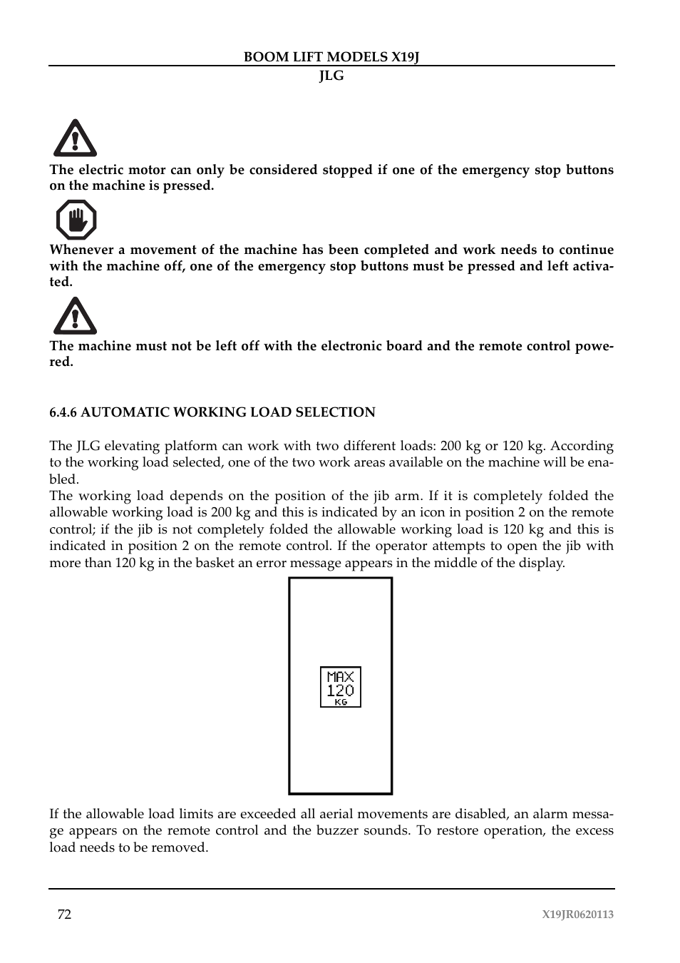 JLG X19J Operator Manual User Manual | Page 76 / 177