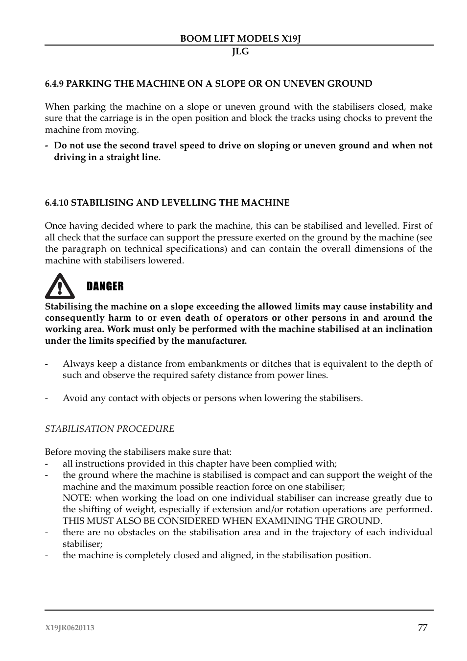 JLG X19J Operator Manual User Manual | Page 81 / 177