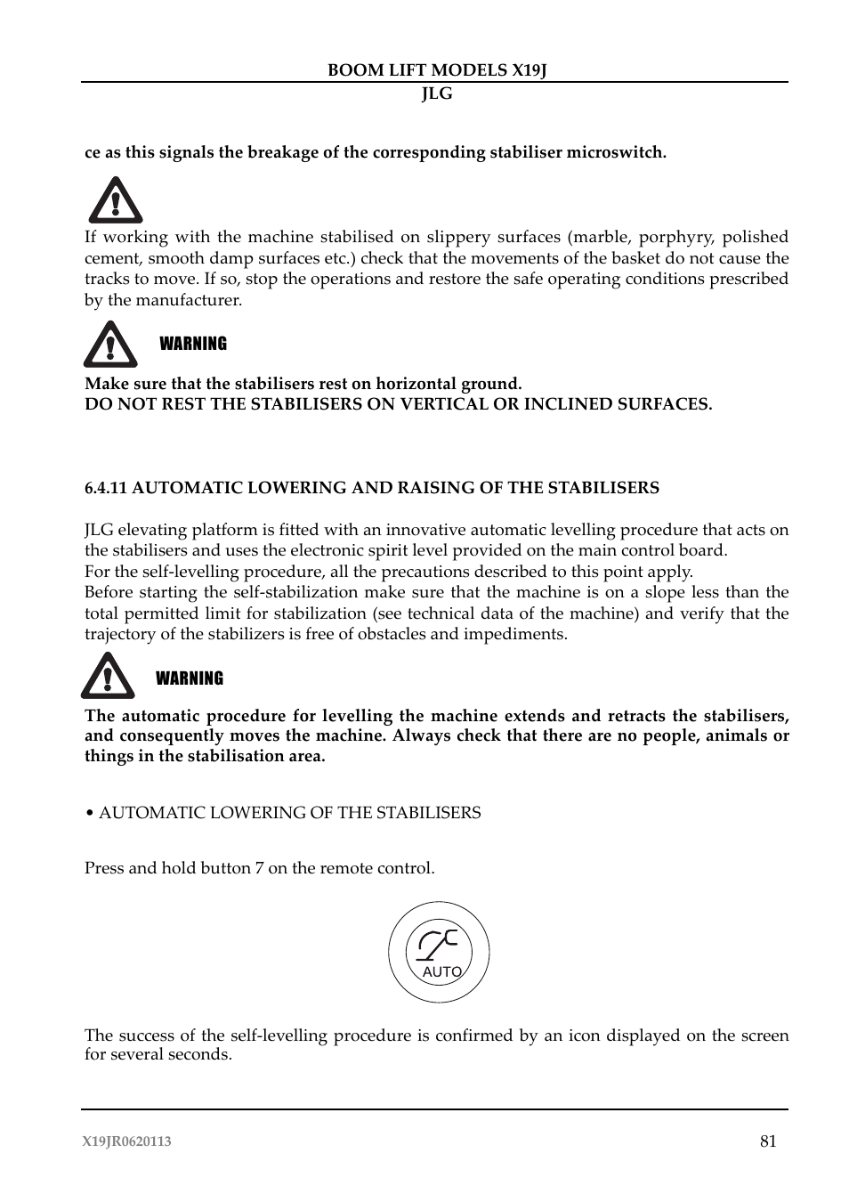 JLG X19J Operator Manual User Manual | Page 85 / 177