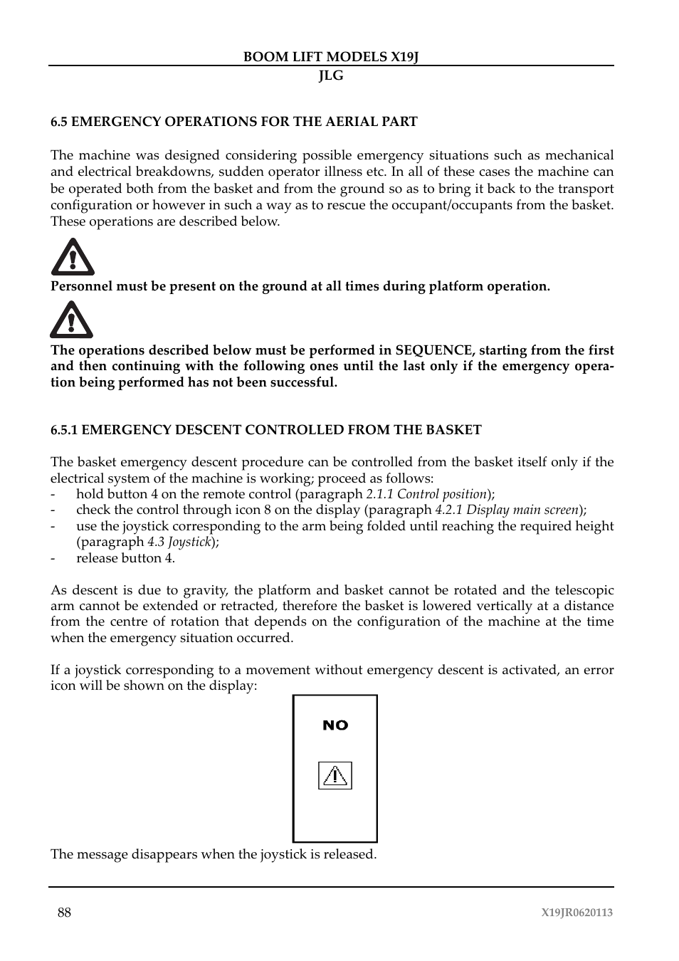 JLG X19J Operator Manual User Manual | Page 92 / 177