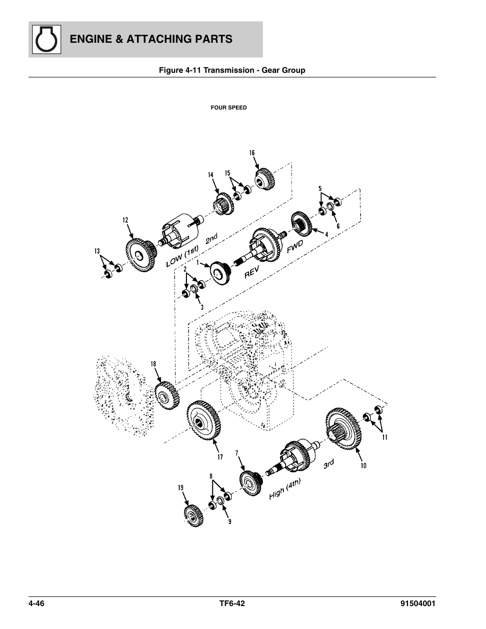 Engine & attaching parts | JLG TF6-42 Parts Manual User Manual | Page 126 / 516