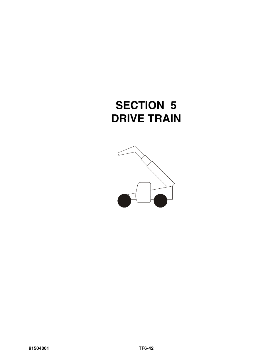 Section 5 drive train, Section 5, Drive train -1 | JLG TF6-42 Parts Manual User Manual | Page 153 / 516