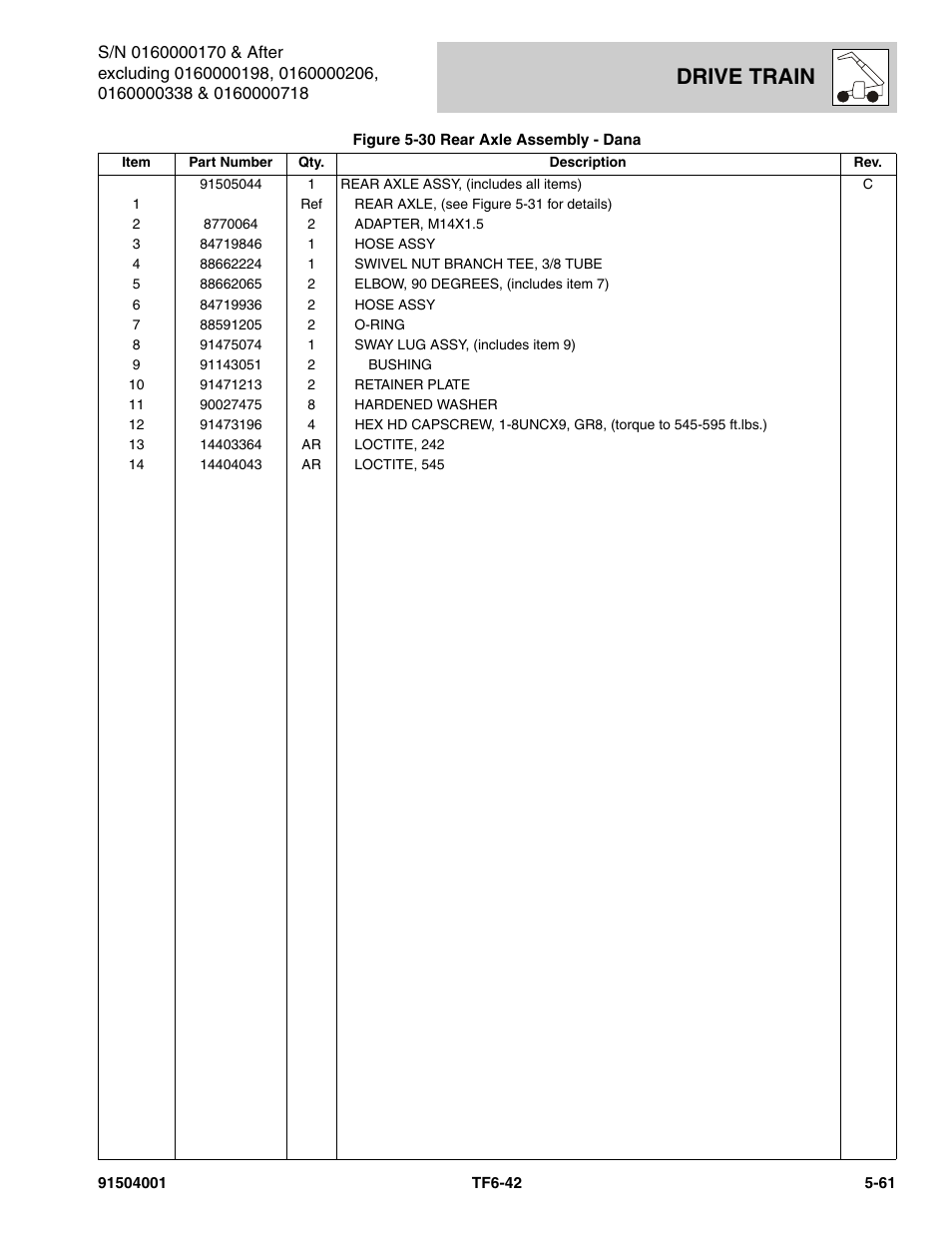 Drive train | JLG TF6-42 Parts Manual User Manual | Page 213 / 516