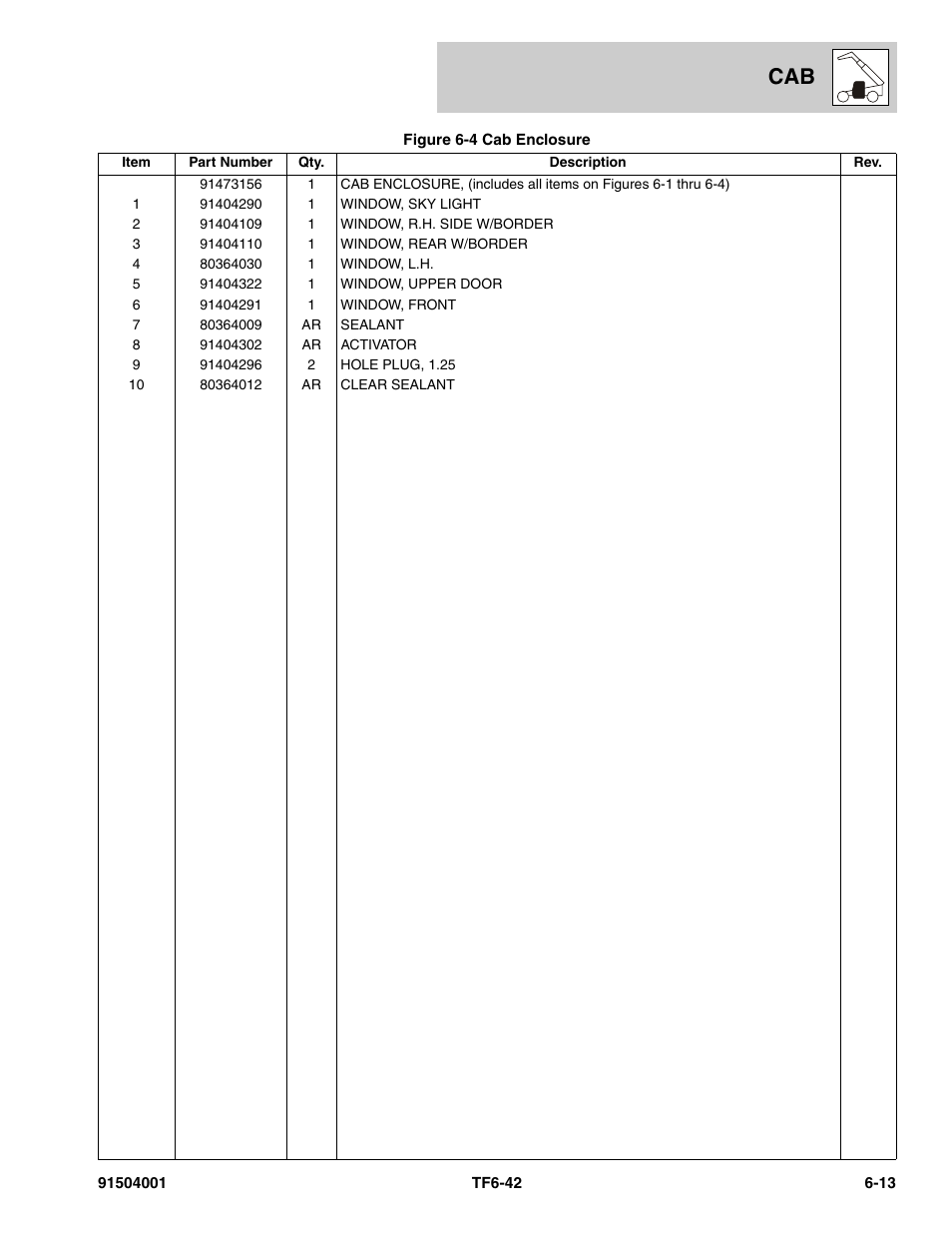JLG TF6-42 Parts Manual User Manual | Page 251 / 516