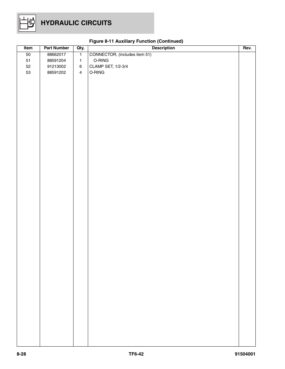 Hydraulic circuits | JLG TF6-42 Parts Manual User Manual | Page 310 / 516