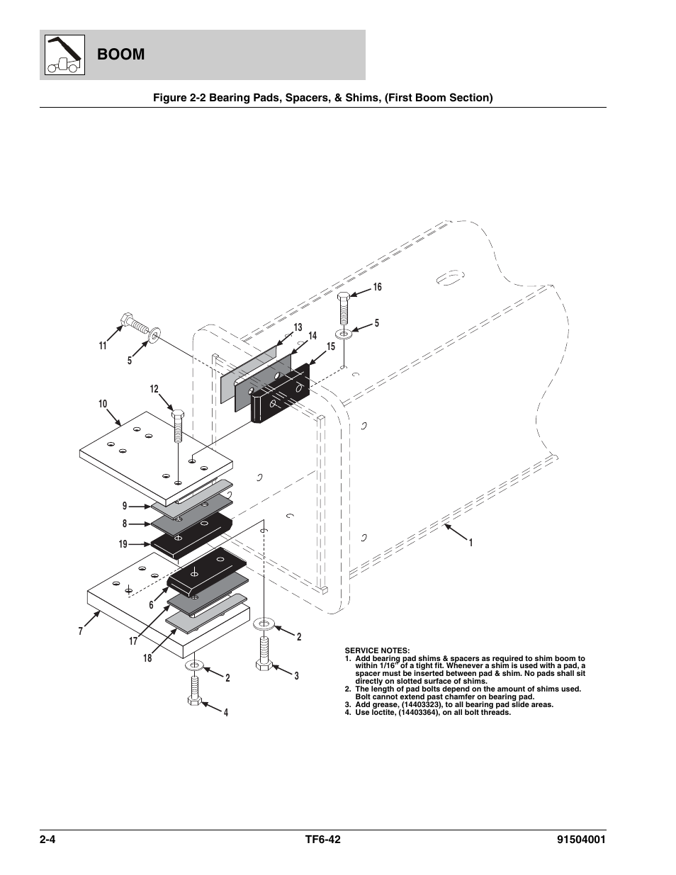Boom | JLG TF6-42 Parts Manual User Manual | Page 32 / 516