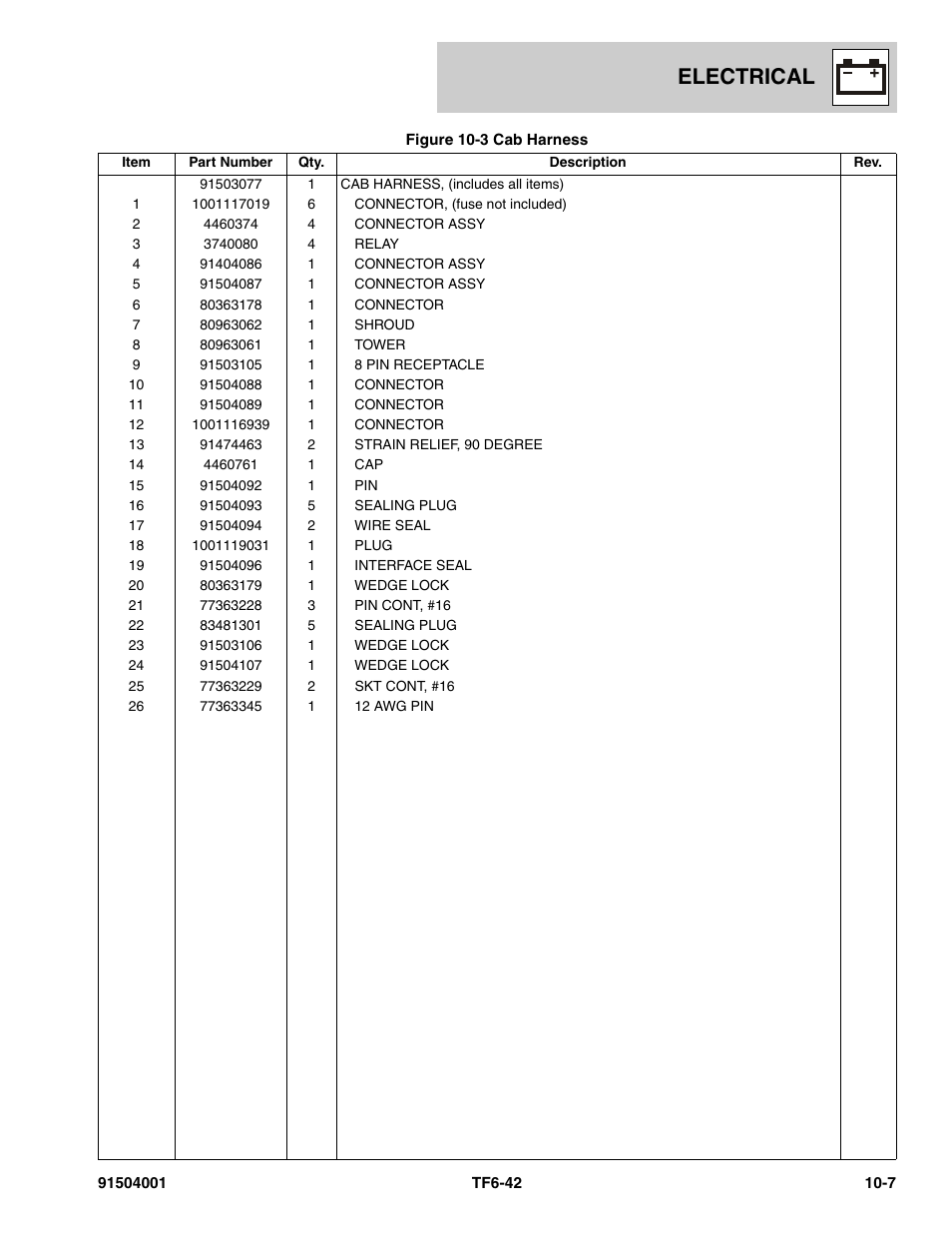 Electrical | JLG TF6-42 Parts Manual User Manual | Page 399 / 516