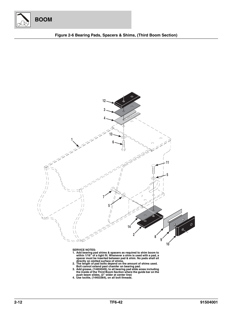 Boom | JLG TF6-42 Parts Manual User Manual | Page 40 / 516