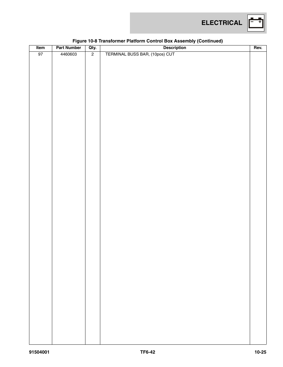 Electrical | JLG TF6-42 Parts Manual User Manual | Page 417 / 516