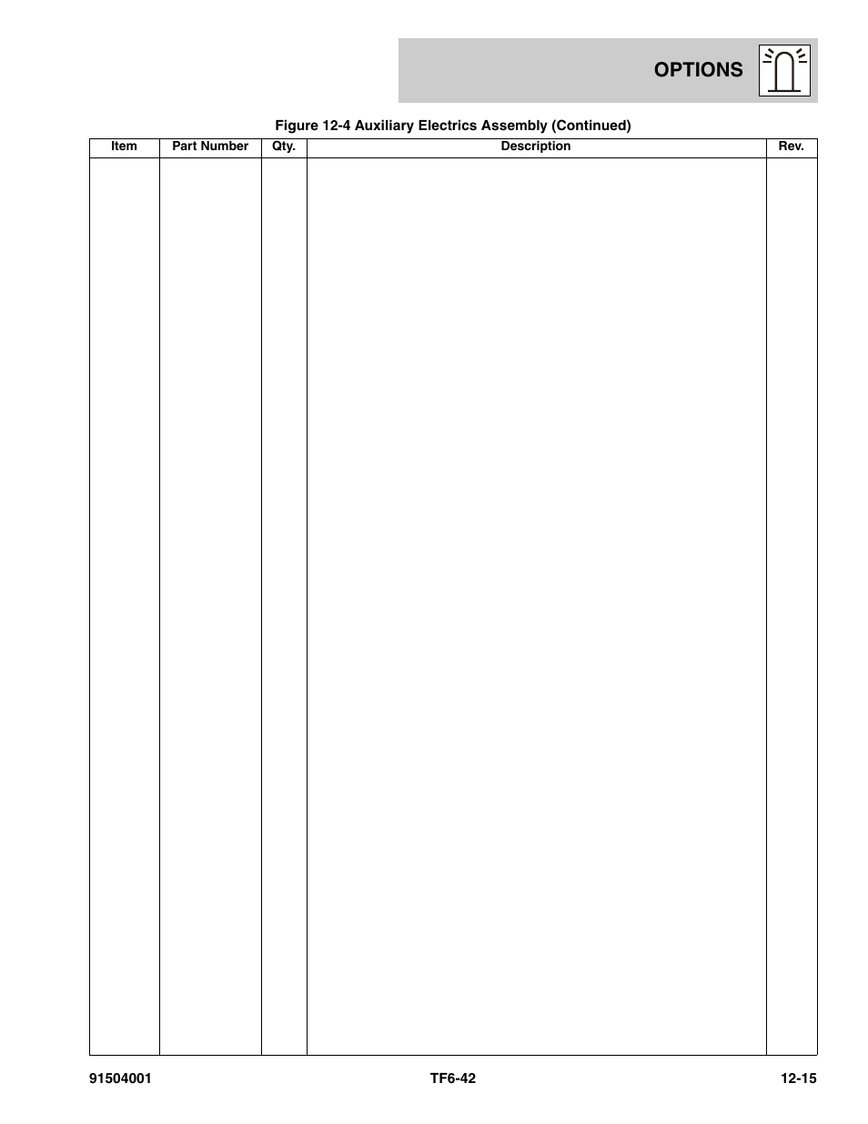 Options | JLG TF6-42 Parts Manual User Manual | Page 445 / 516