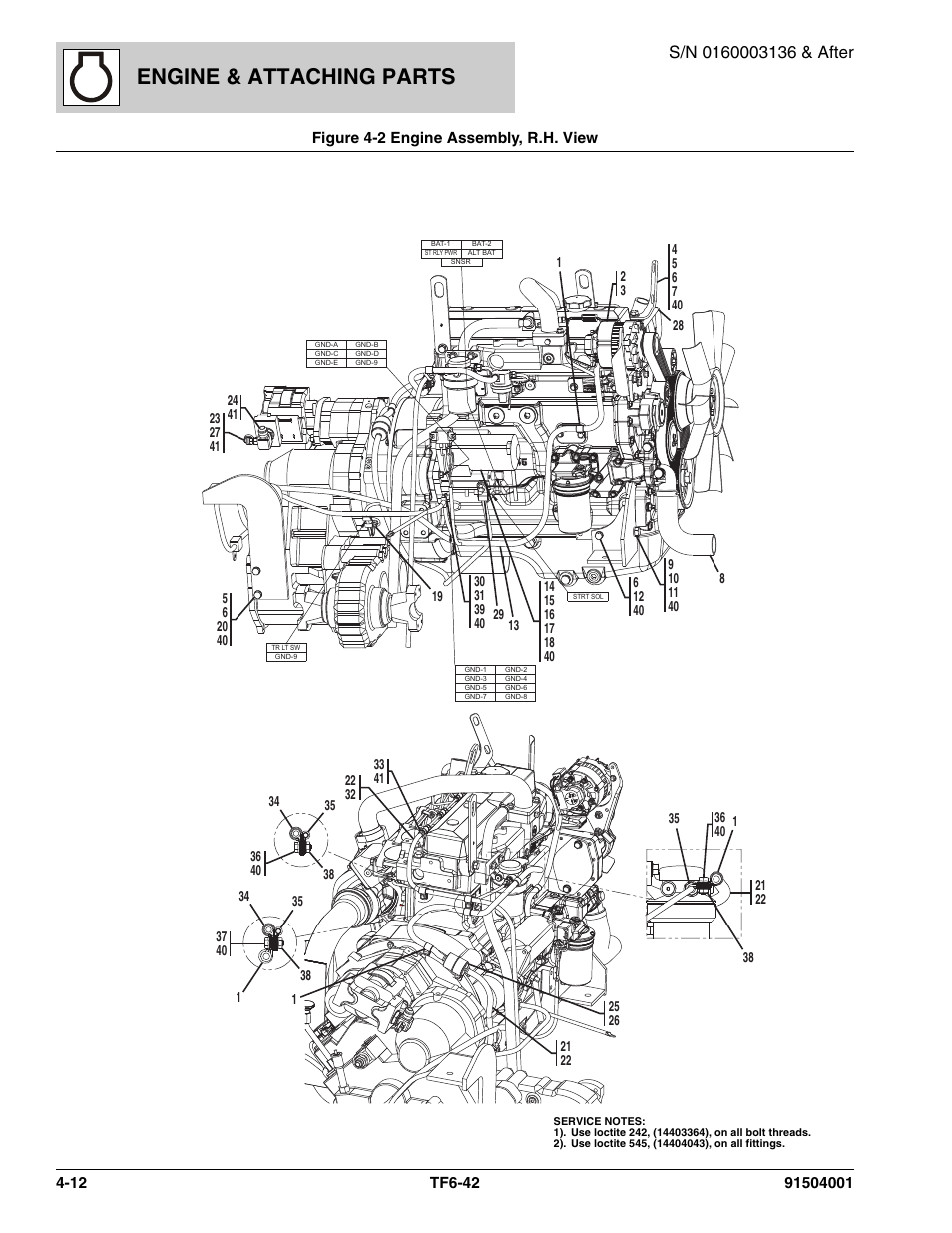 Engine & attaching parts | JLG TF6-42 Parts Manual User Manual | Page 92 / 516