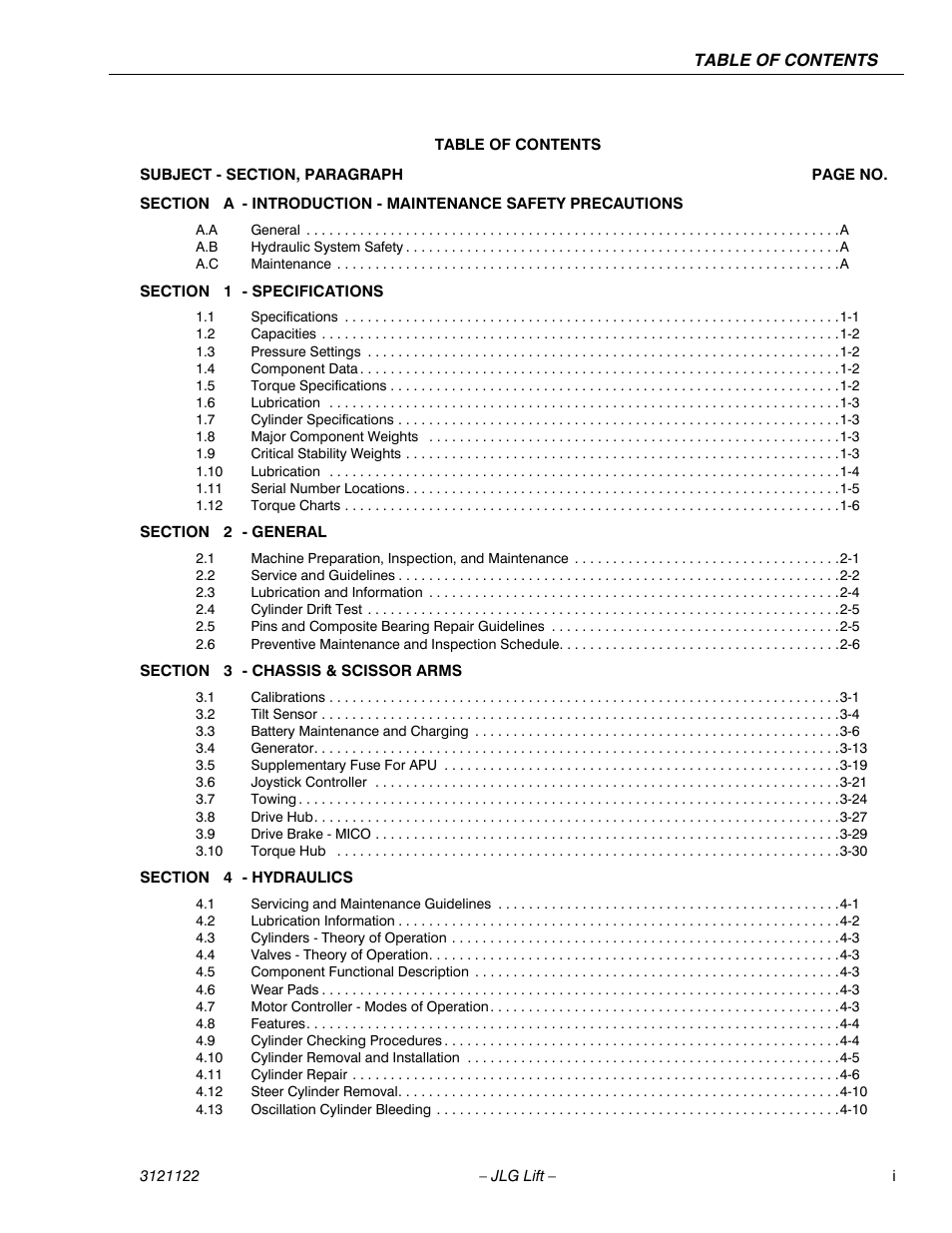JLG M4069 ANSI Service Manual User Manual | Page 5 / 150