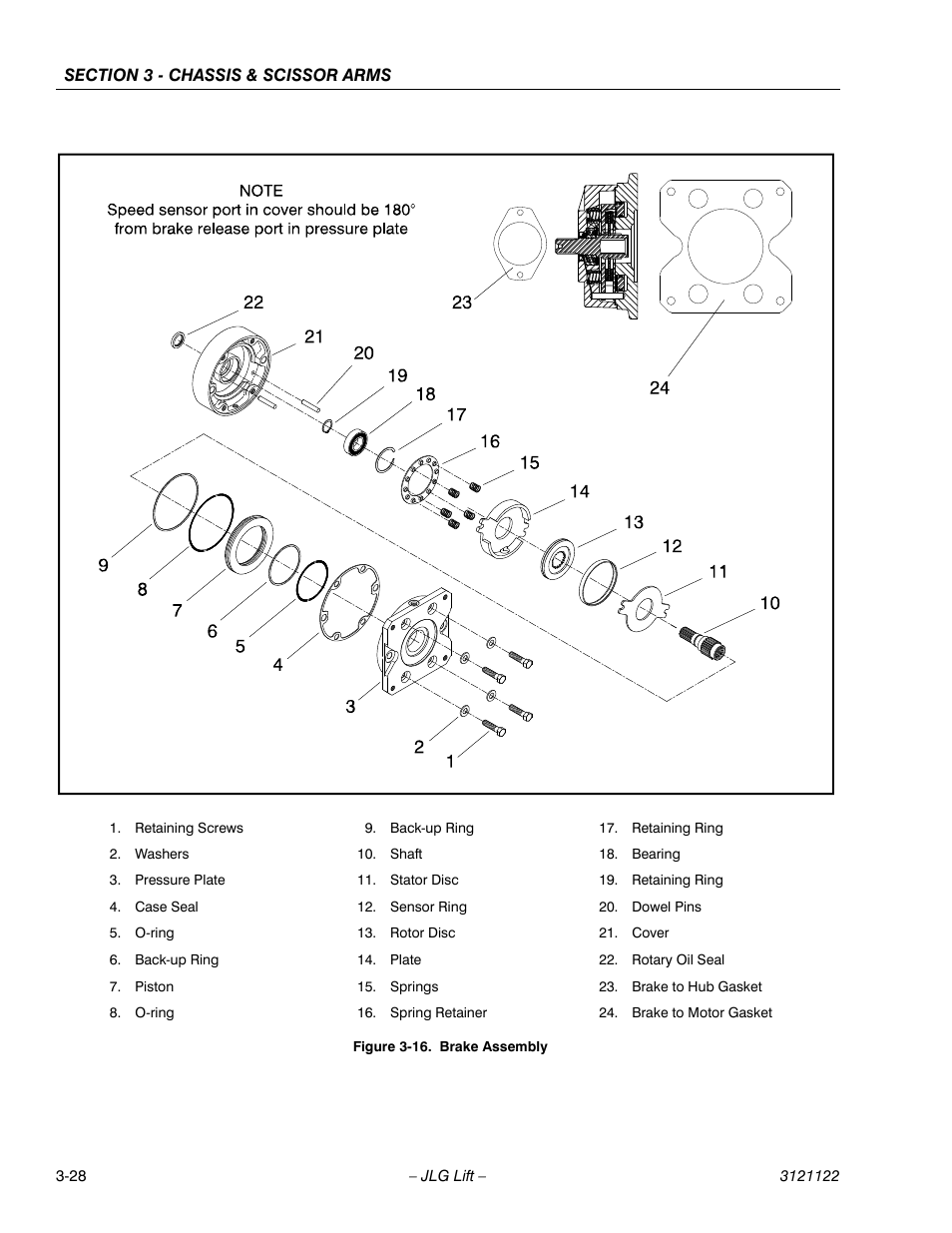 Brake assembly -28 | JLG M4069 ANSI Service Manual User Manual | Page 56 / 150