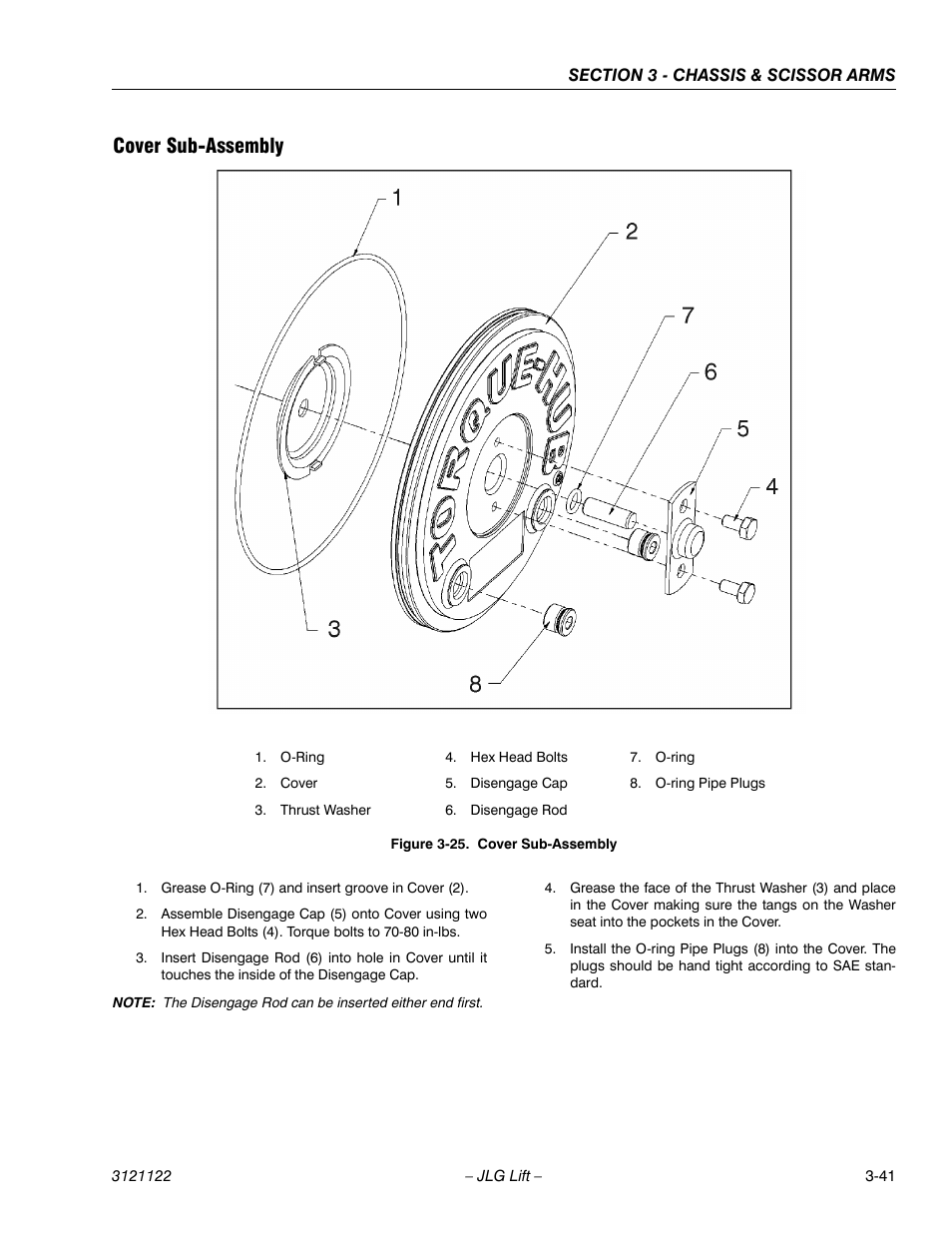 Cover sub-assembly, Cover sub-assembly -41 | JLG M4069 ANSI Service Manual User Manual | Page 69 / 150