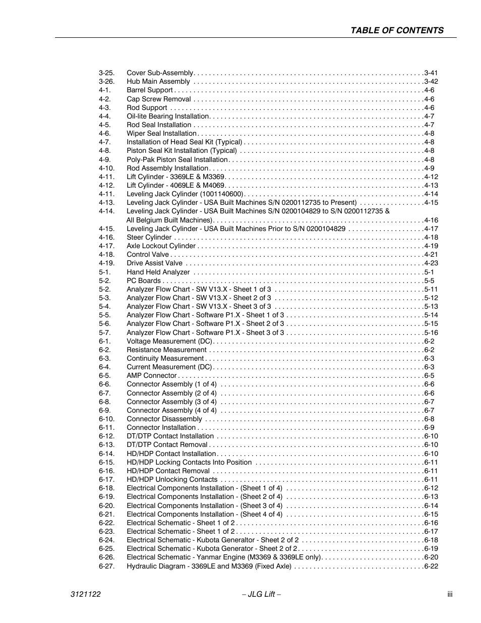 JLG M4069 ANSI Service Manual User Manual | Page 7 / 150