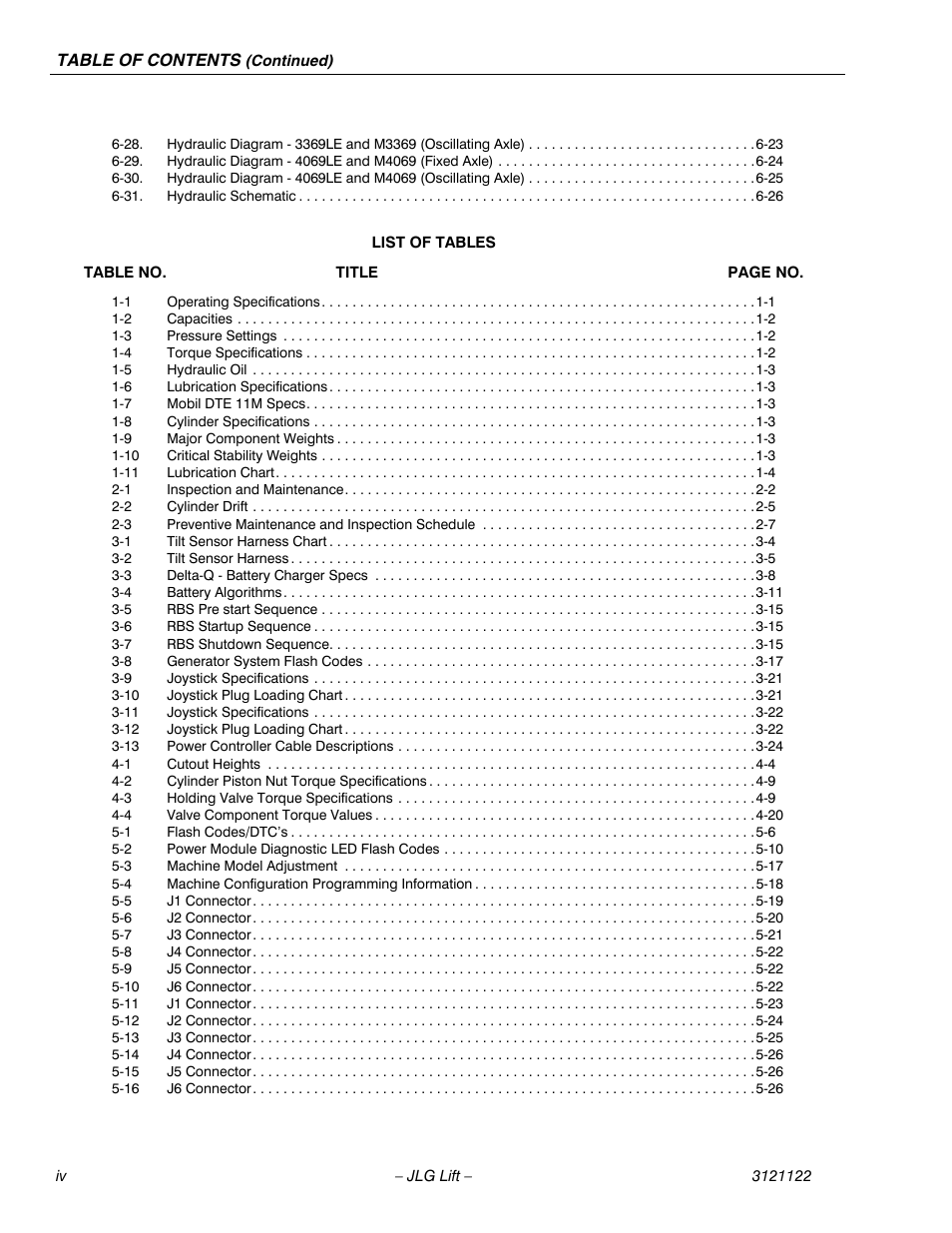 JLG M4069 ANSI Service Manual User Manual | Page 8 / 150